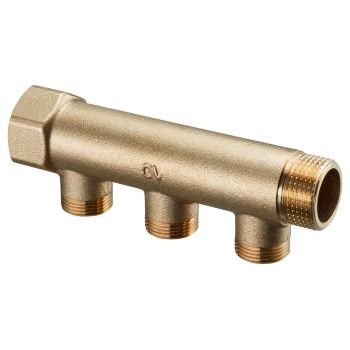 Коллектор 3 отвода распределительный проходной OVENTROP 3/4" (1400653) в Самаре