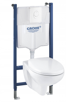 Система инсталляции GROHE Solido 4 в 1 для подвесного унитаза, хром