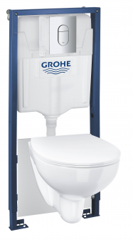 Система инсталляции GROHE QuickFix Solido 5 в 1 для подвесного унитаза, альпин-белый